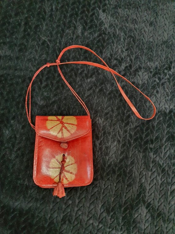 Bolso Cuero rojo