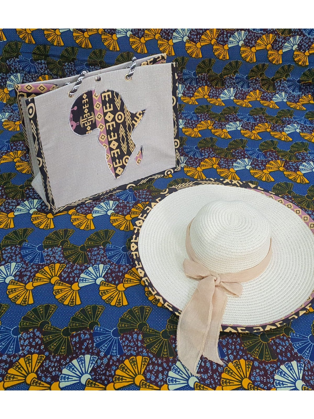 Conjunto Bolso y Pamela Beige