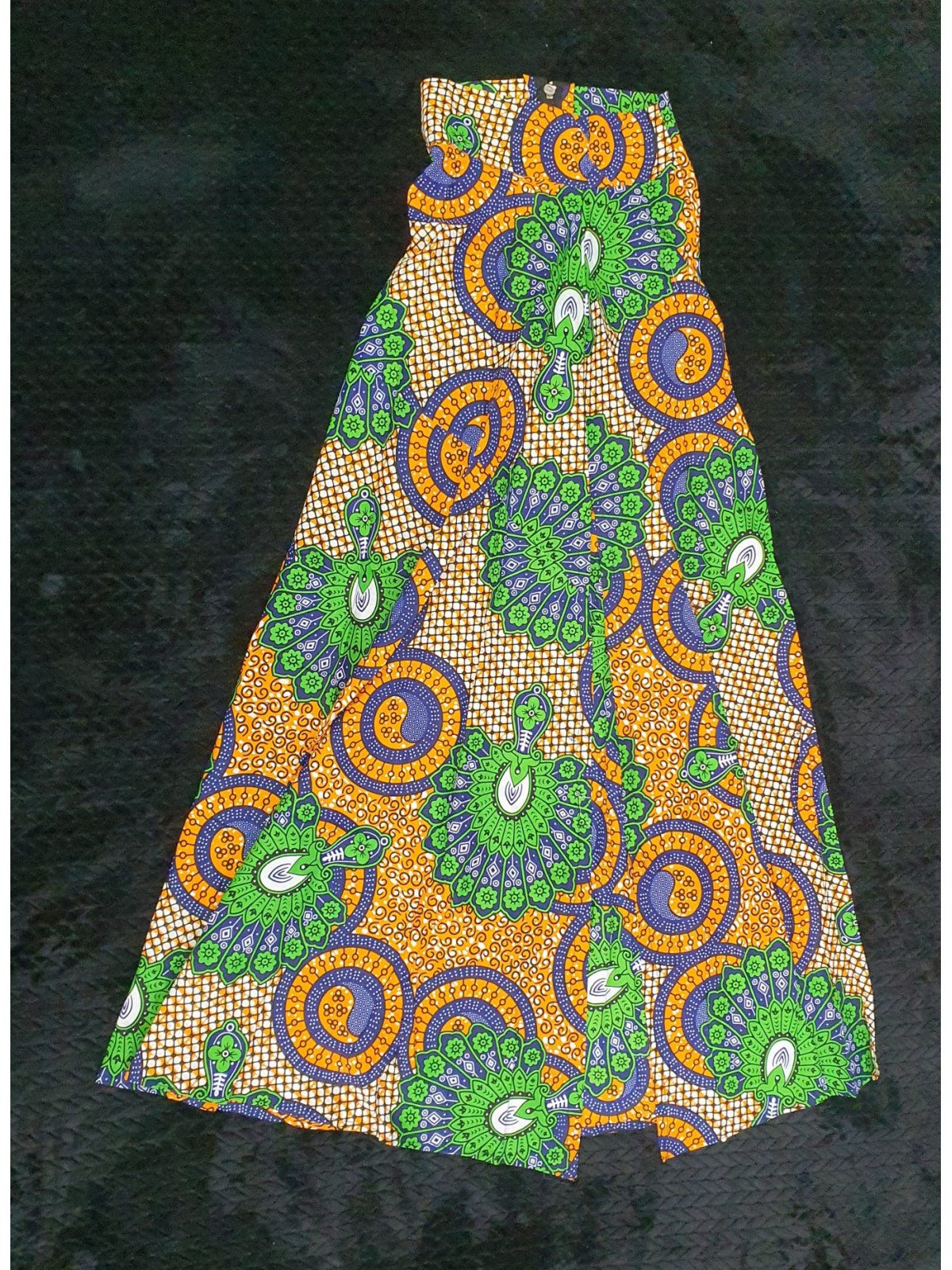 Falda larga naranja