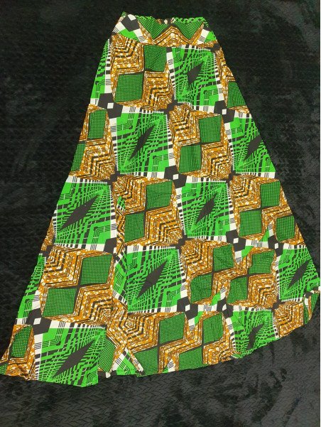 Falda larga verde