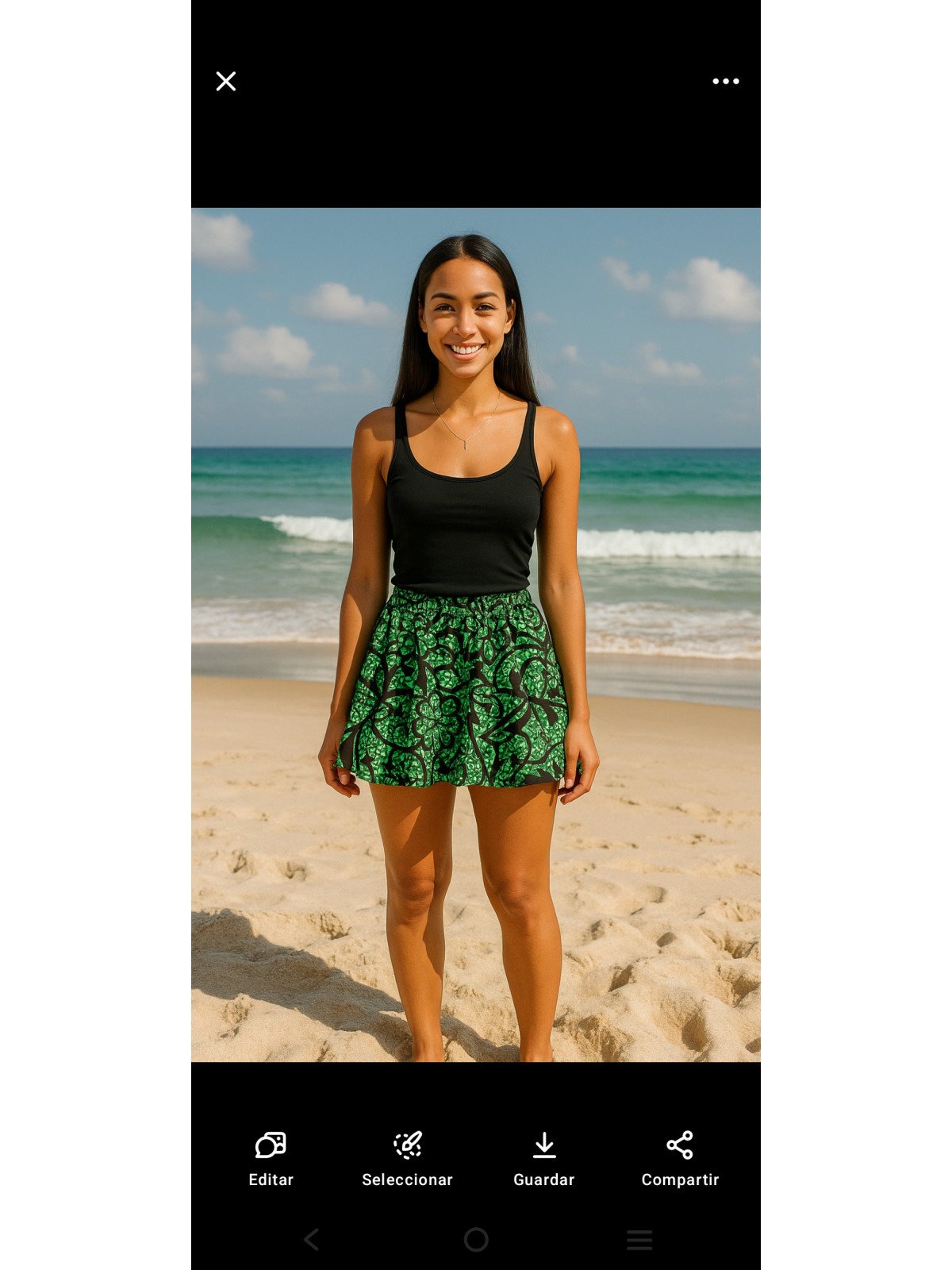 Falda verde