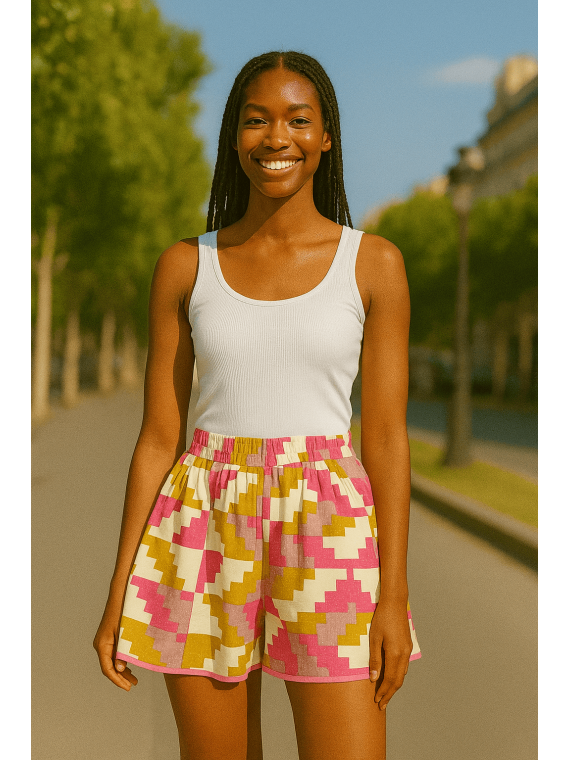 Falda pantalón rosa