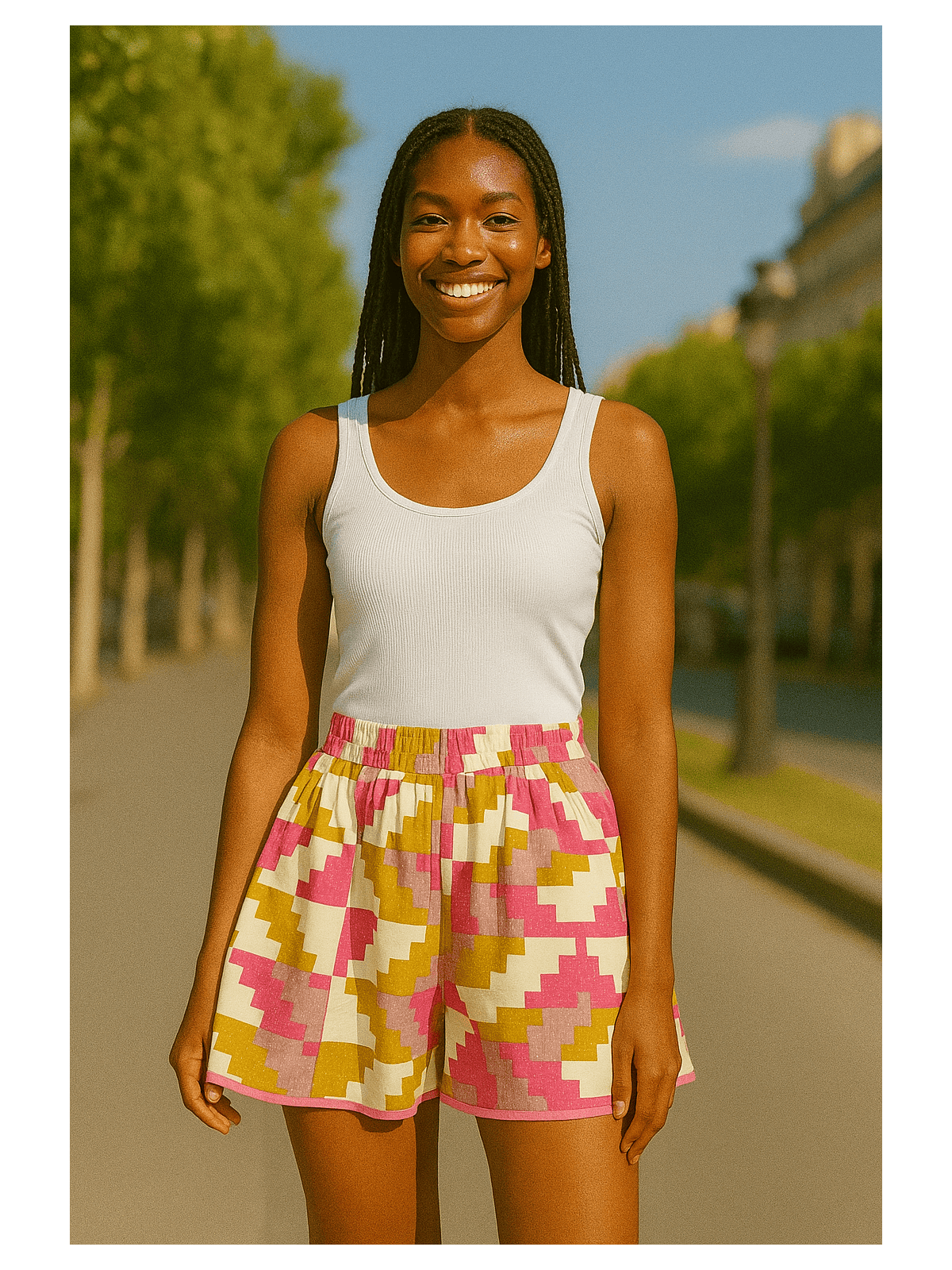 Falda pantalón rosa