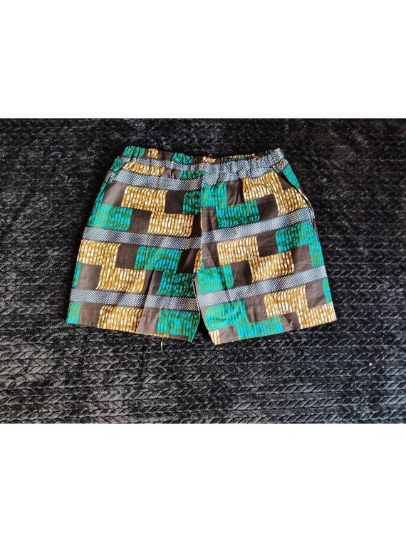Pantalón cuadro turquesa
